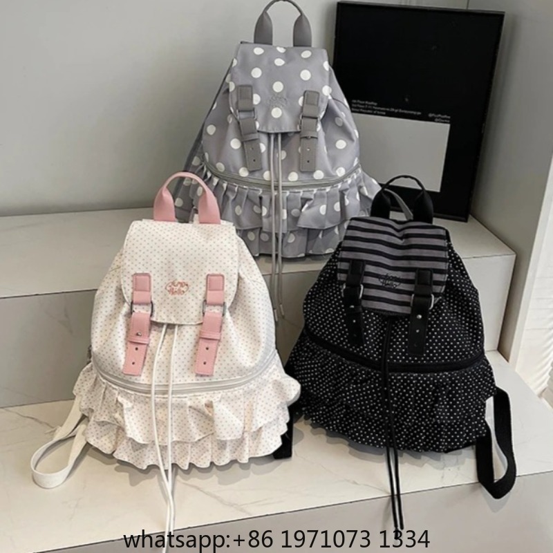Women'S Bags Holiday - Рюкзак с рюшами и принтом в