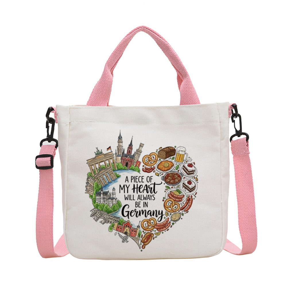 Women Bags Germany - Немецкая холщовая сумка-тоут через плечо для