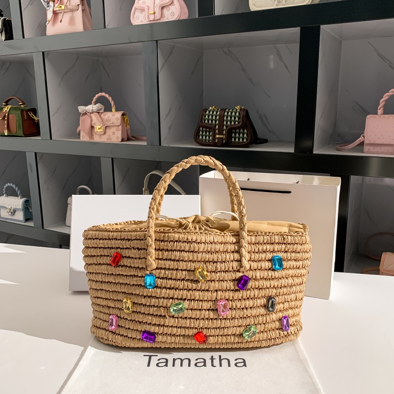Women'S Bags Holiday - Летняя соломенная плетеная ручная работа, сумка-мешок