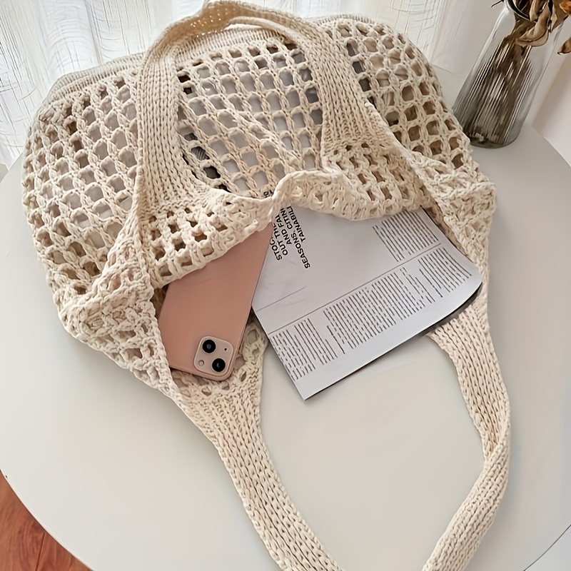 1 шт. женская сумка-тоут крючк – обзор и цена Crochet Market Bag