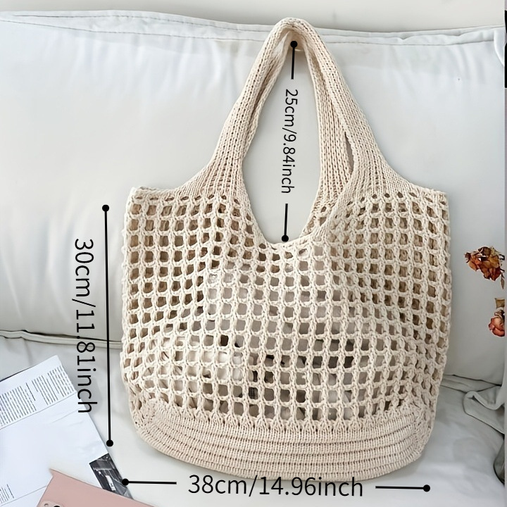 1 шт. женская сумка-тоут крючк – обзор и цена Crochet Market Bag