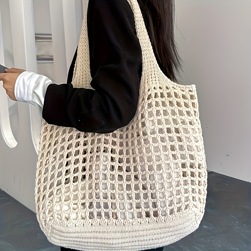 1 шт. женская сумка-тоут крючк – обзор и цена Crochet Market Bag