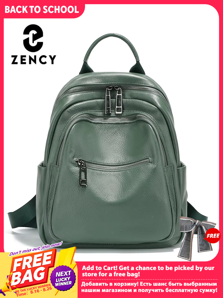 Зеленый рюкзак Zency из натура – обзор и цена Women Bags Green