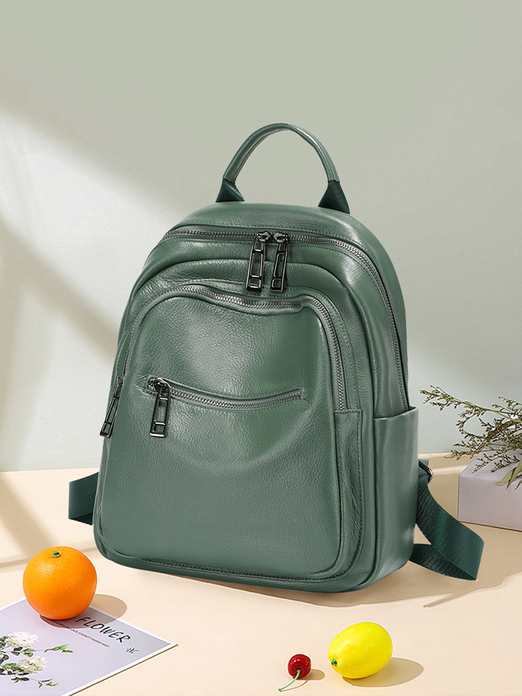 Зеленый рюкзак Zency из натура – обзор и цена Women Bags Green