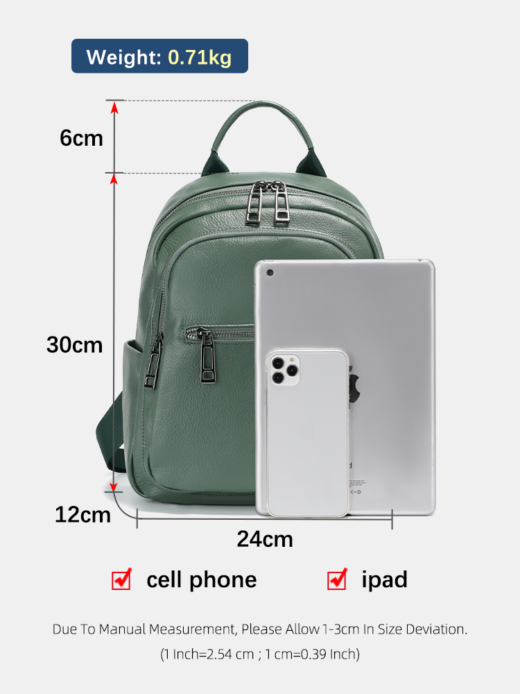 Зеленый рюкзак Zency из натура – обзор и цена Women Bags Green