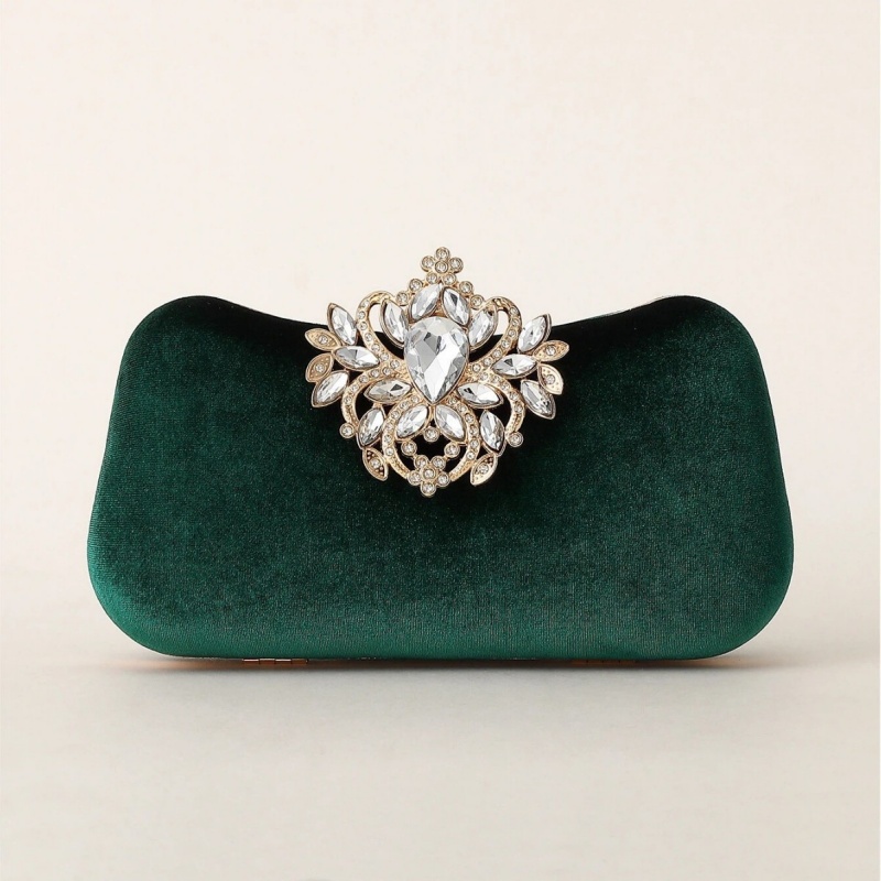 Темно-зеленый бархатный клатч  – обзор и цена Women Bags Green