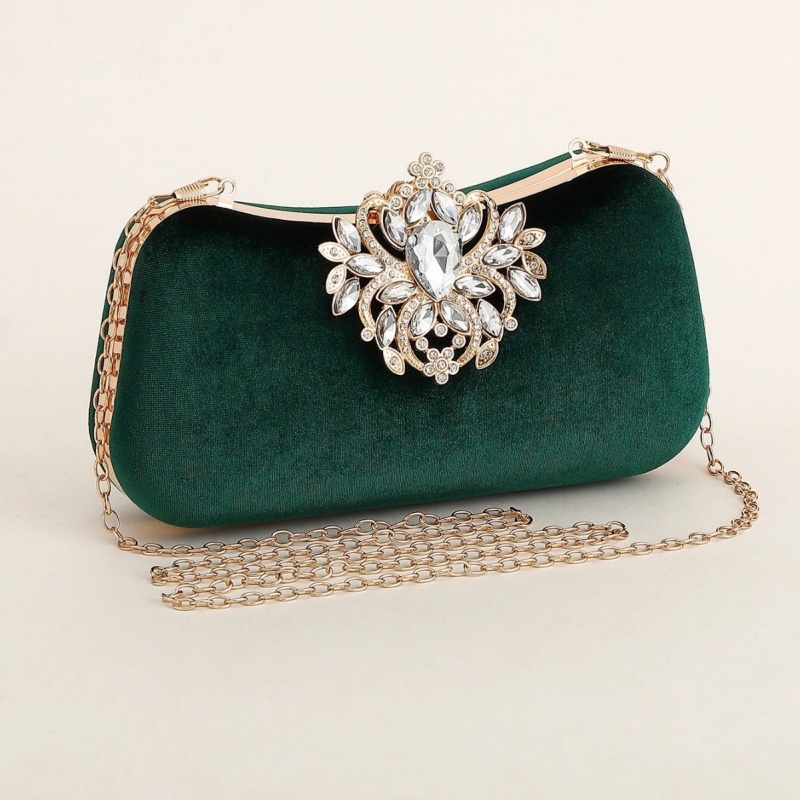 Темно-зеленый бархатный клатч  – обзор и цена Women Bags Green