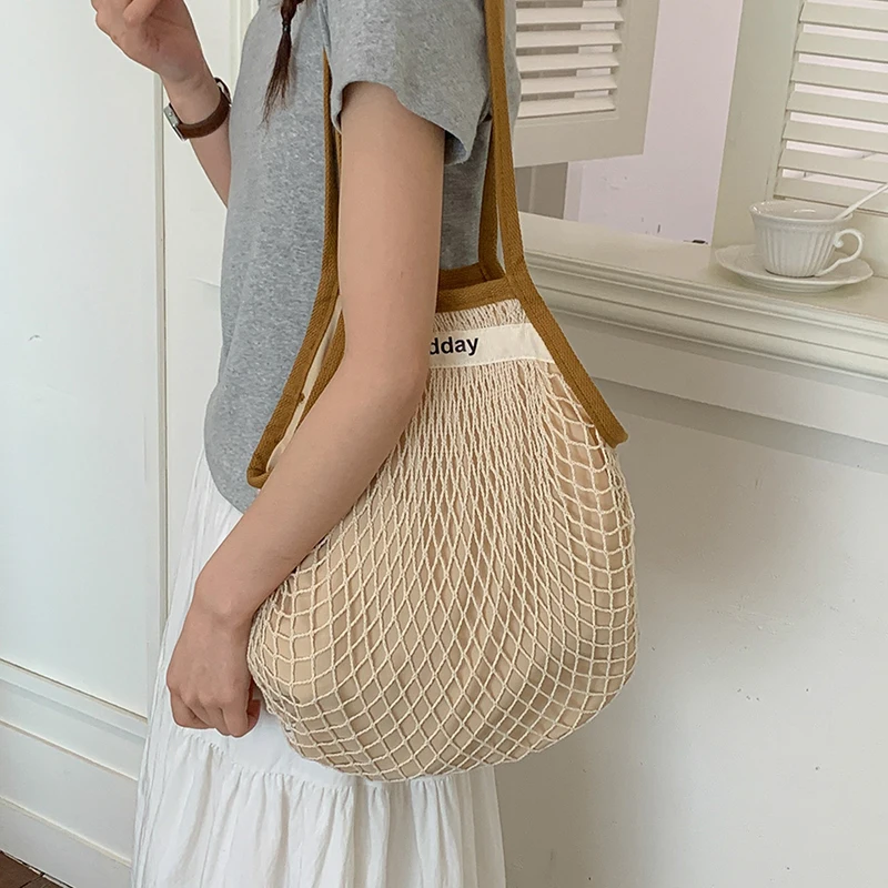 Летняя пляжная легкая сумка че – обзор и цена Crochet Market Bag