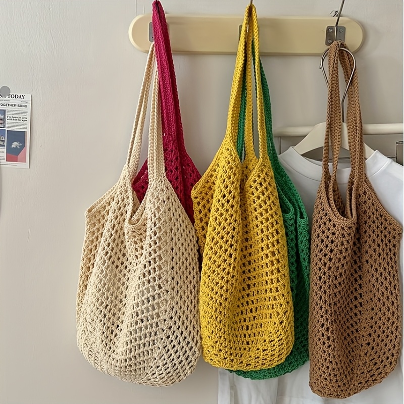 Вязаная сетчатая сумка-тоут, а – обзор и цена Crochet Market Bag