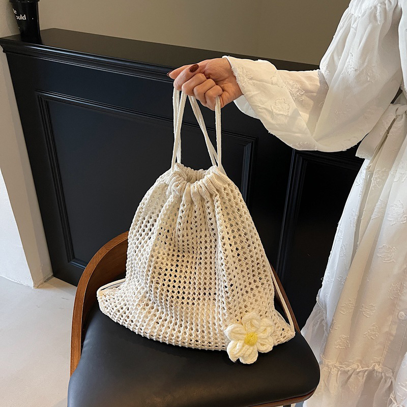Сплошной цвет, вязаная сумка н – обзор и цена Crochet Market Bag