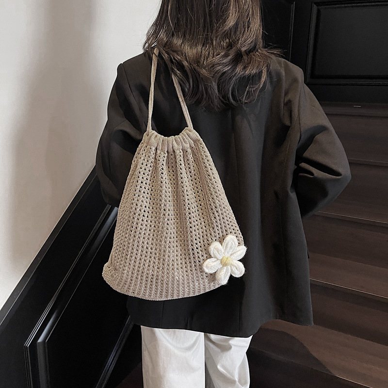 Сплошной цвет, вязаная сумка н – обзор и цена Crochet Market Bag