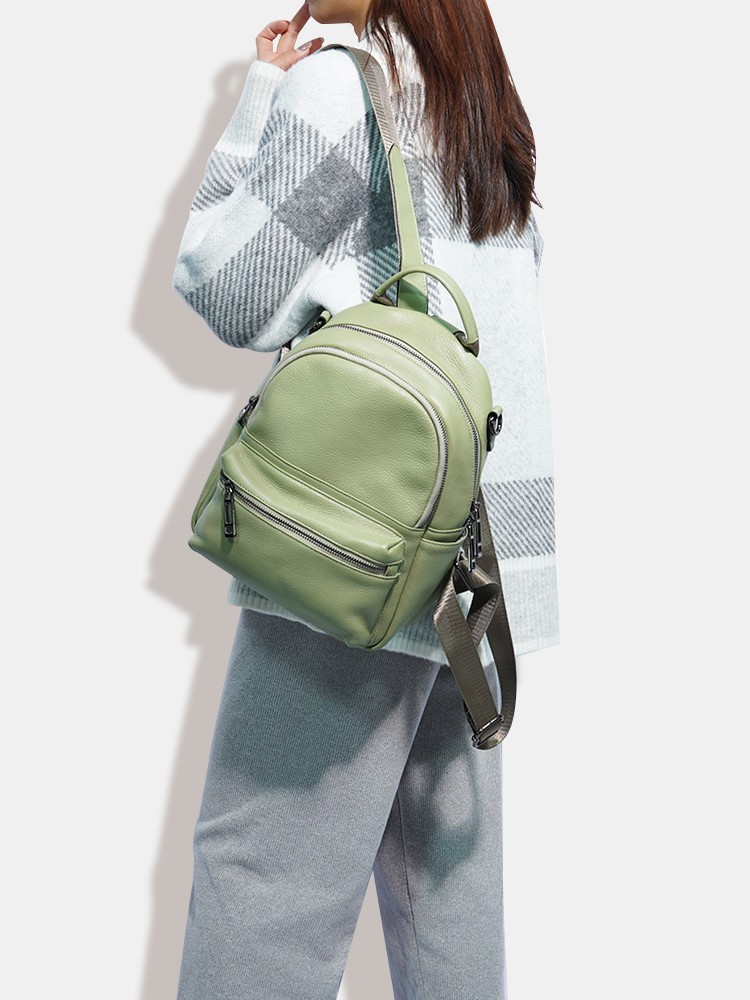 Рюкзак Zency женский кожаный,  – обзор и цена Women Bags Green