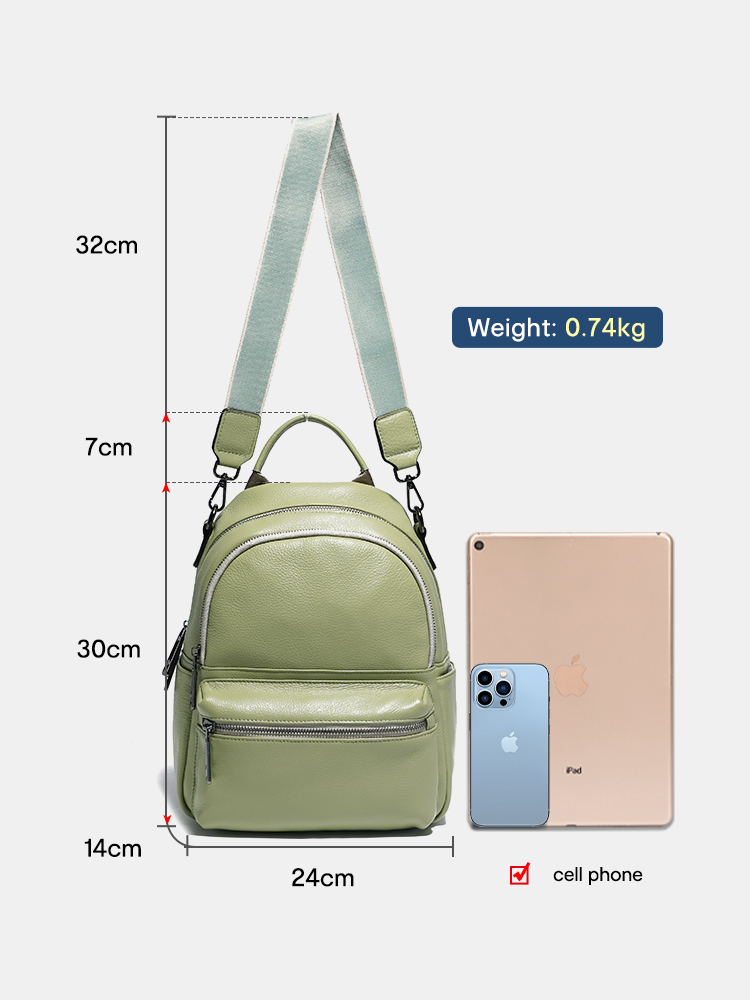 Рюкзак Zency женский кожаный,  – обзор и цена Women Bags Green
