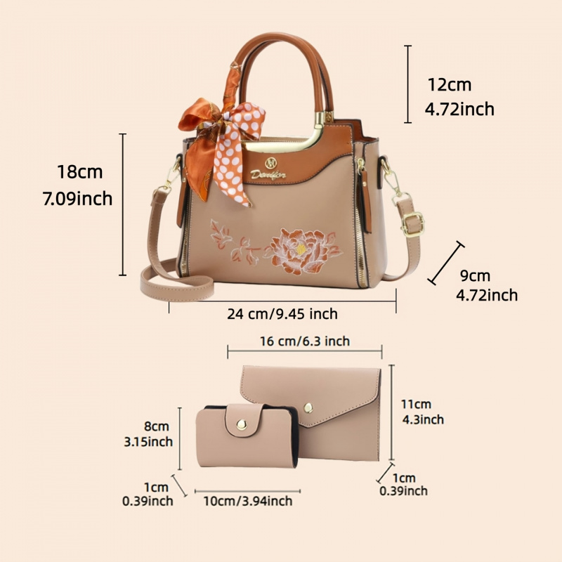 Высококачественный набор из 3  – обзор и цена Women Bags For Office