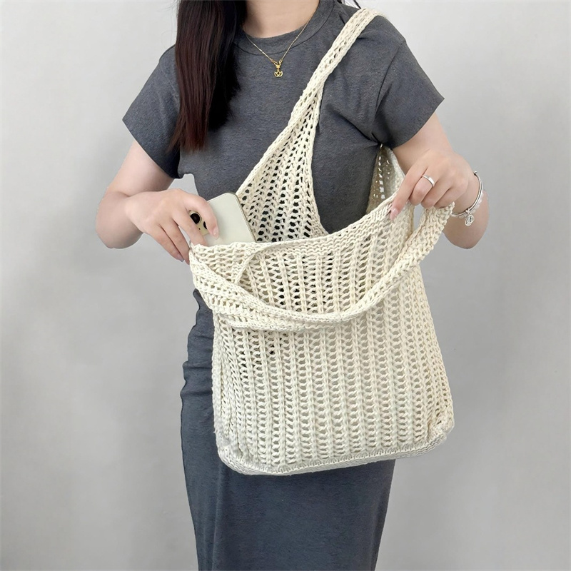 Сплошной цвет, большая вместит – обзор и цена Crochet Market Bag