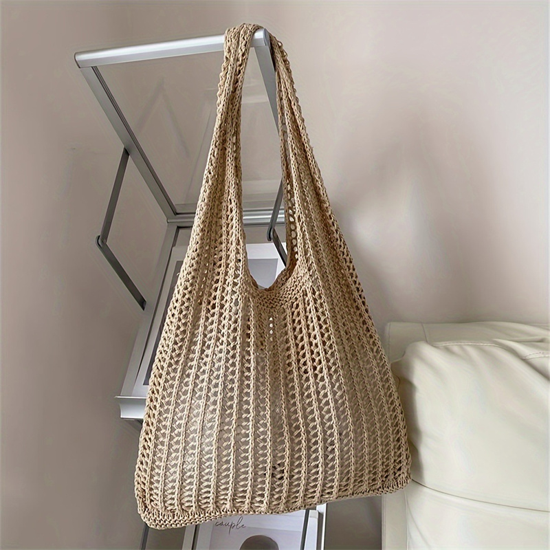 Сплошной цвет, большая вместит – обзор и цена Crochet Market Bag