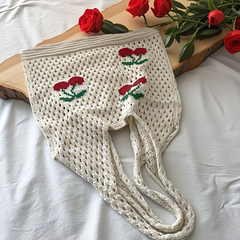 Женская стильная сумка-тоут с  – обзор и цена Crochet Market Bag