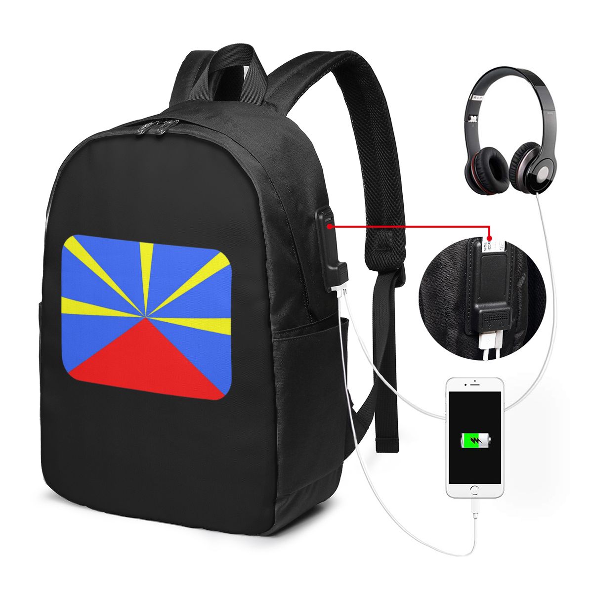 Рюкзак с флагом острова Реюньо – обзор и цена Women Bags For College