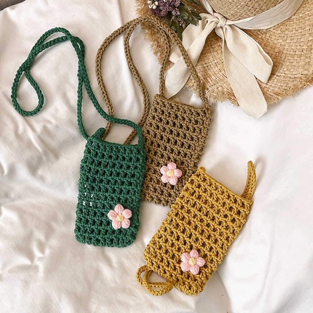 Милая сумка через плечо с цвет – обзор и цена Crochet Market Bag