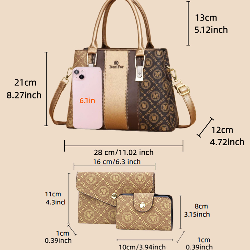 Набор из 3 женских сумок с ком – обзор и цена Women Bags Designer