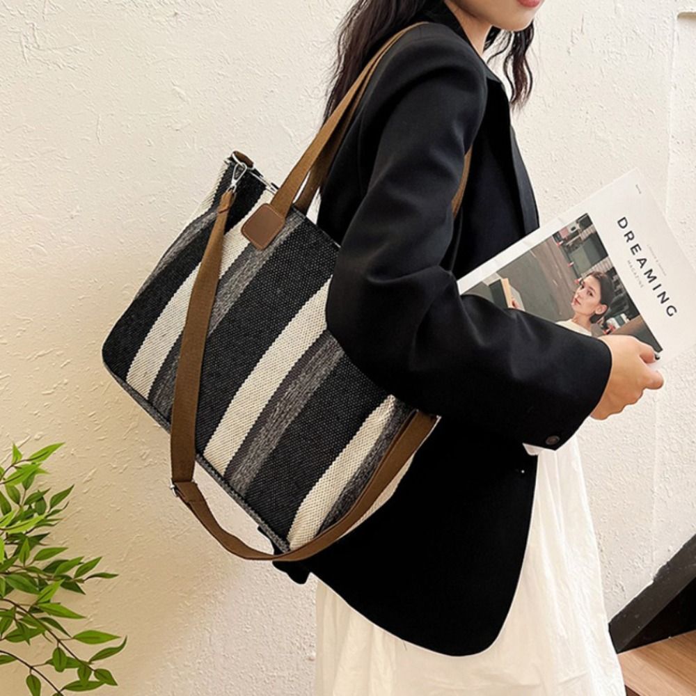 Новая тканевая полосатая сумка – обзор и цена Women Bags For Office
